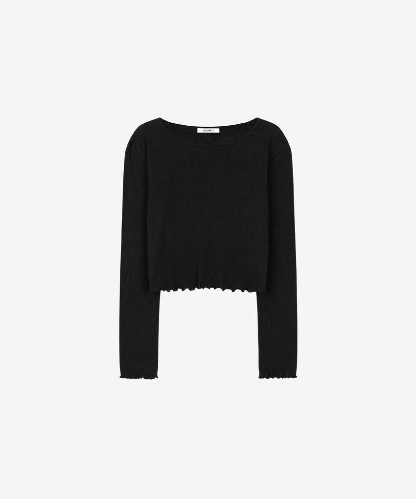 BASIKA Wave Basic Layered T-Shirt (Black)