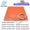 Silicone Heated Bed Heating Pad Waterproof 200MM 300MM 12V 24V 220V for Ender3 CR10 Hot Bed 200/350/500/600W 3D Printer Part