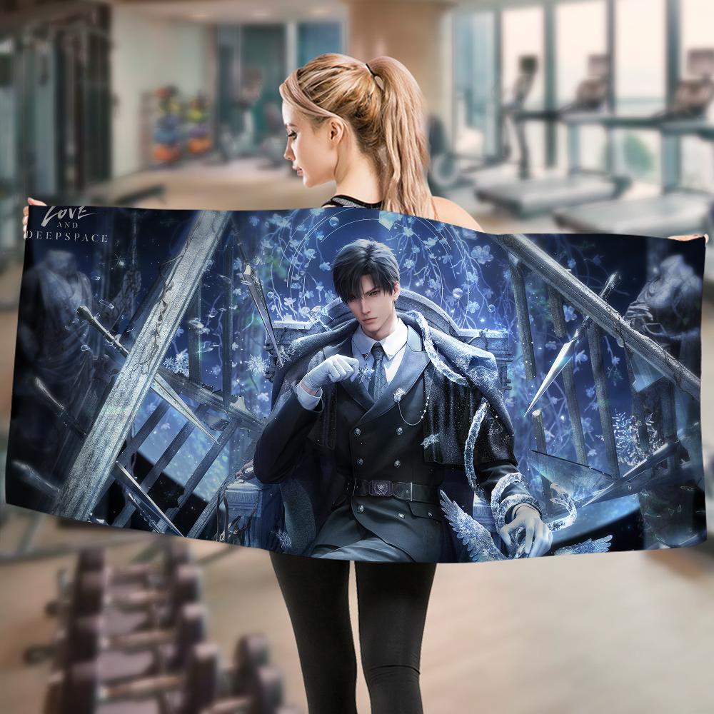 L-Любовь и D-Глубокий космос Аниме Пляжное полотенце для плавания Мягкая впитывающая салфетка Детские подарки для детей Путешествия Кемпинг Спортзал