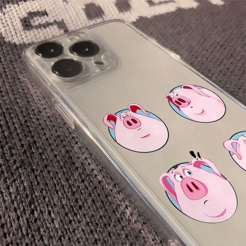 Чехол для мобильного телефона iPhone 17 с четырьмя свиными головами мультяшное приложение яблоко 16pro космический чехол 14 прозрачный 13 подделка 15
