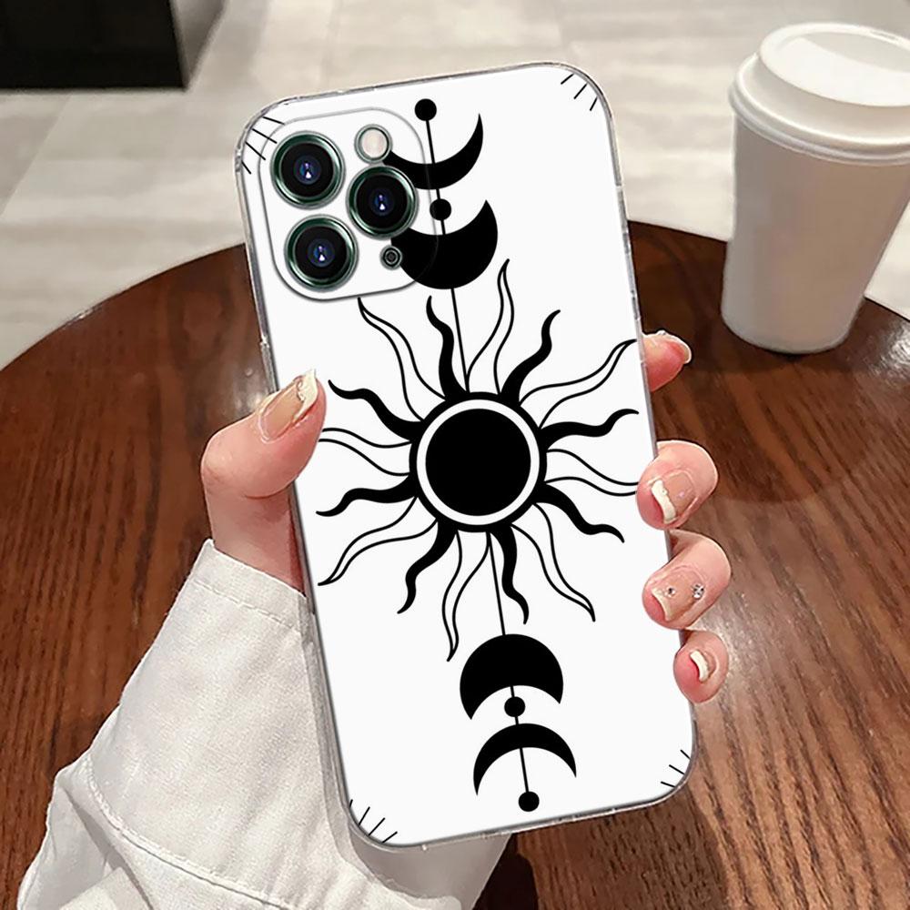 Чехол-футляр с картой Таро Солнце и Луна, Астрология, Магия для Apple iPhone 17 16 15 14 13 12 11 Pro Max 16 Plus 16E 17Air 17Pro Чехол для телефона Funda