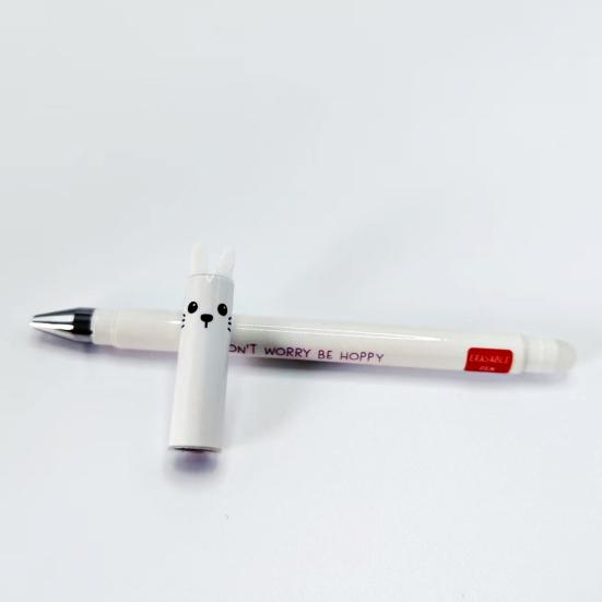 Стираемые гелевые ручки, гелевые ручки-роллеры с изображением животных из мультфильмов, наконечник 0,5 мм, черные/синие чернила, заправляемые ручки для письма, школьные канцелярские принадлежности