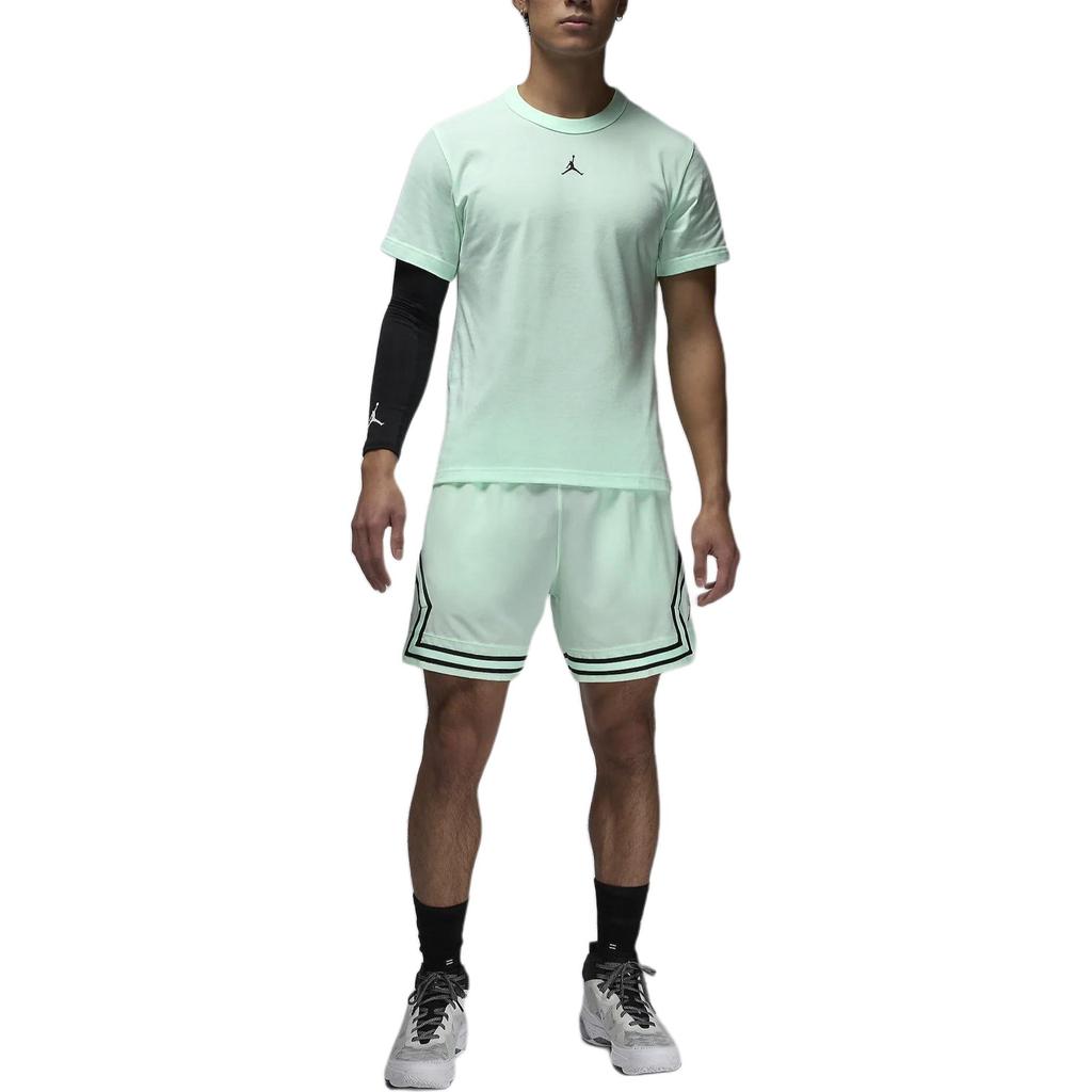 Jordan T Shirts Men's Mint Crew Neck Moderate Straight Fit FN5830-353