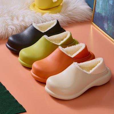 Comwarm Новые тапочки женские зимние мягкие пушистые водонепроницаемые хлопковые туфли для дома тапочки на толстой подошве уютные теплые балетки нескользящая обувь