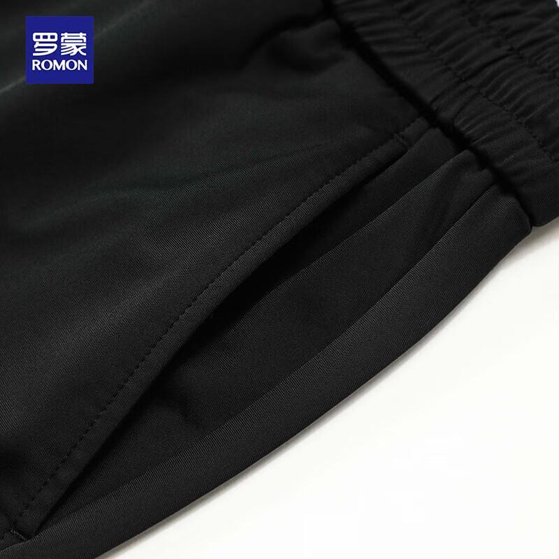 Romon Men's Ice Silk Stretch Straight-Leg Casual Pants