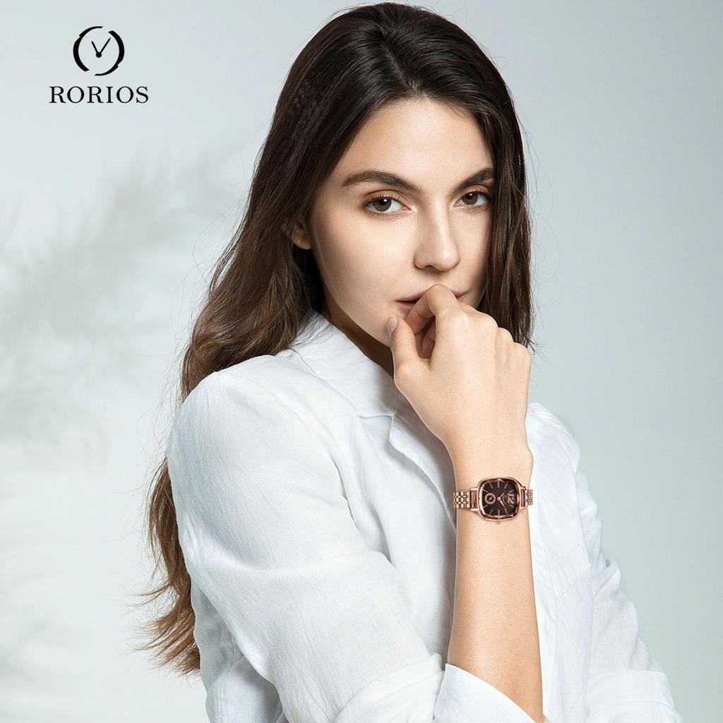 Часы RORIOS женские стильные простые кварцевые часы для поездок в школу милые повседневные часы на Рождество и день рождения подарок для мужчин красные женские