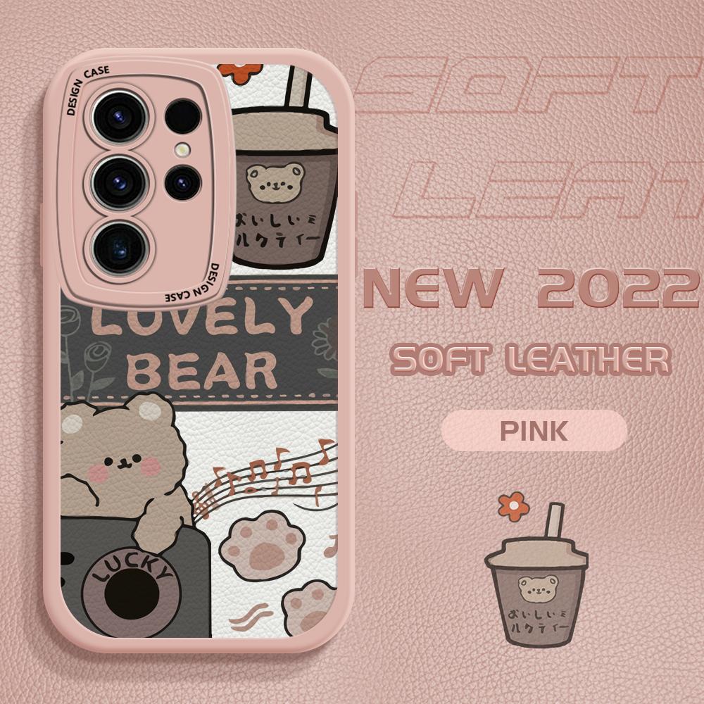 Милый чехол из искусственной кожи для Vivo V23E Y15 Y91 Y51 OPPO A9 Reno8 6 Realme 10 Pro C21 C12 C15 C35 Huawei Nova 7i P30 Lite Infinix Hot 10S, чехол для телефона