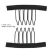 12/24pcs Stainless Steel Wig Comb Clips 4/5/6/7 Teeth Hair Extension Snap Clips with Rubber for Secure Hair Extension Attachment 4
