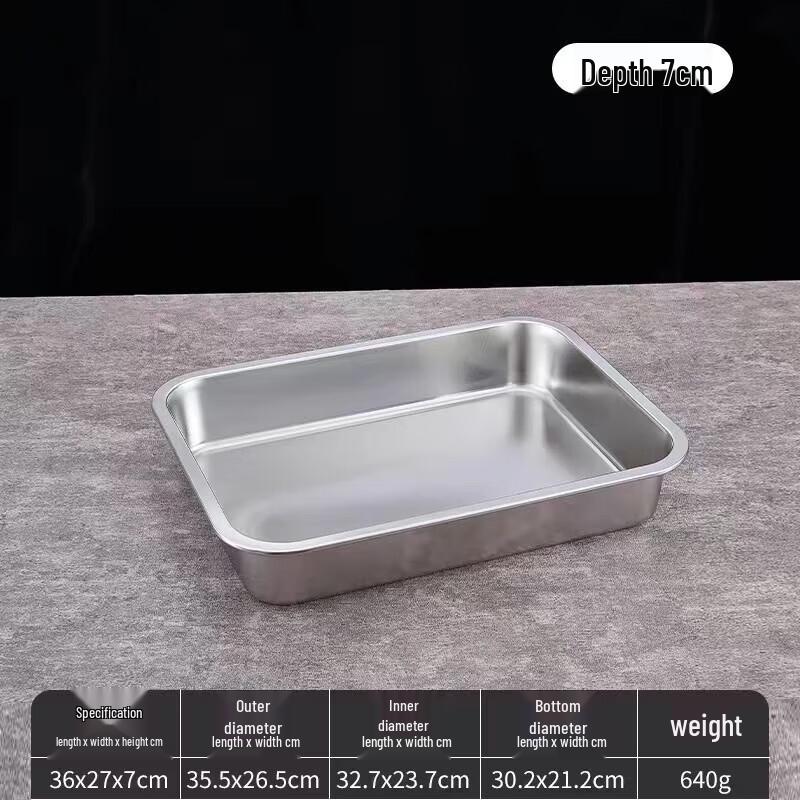 316L Stainless Steel Deep Rectangular Tray