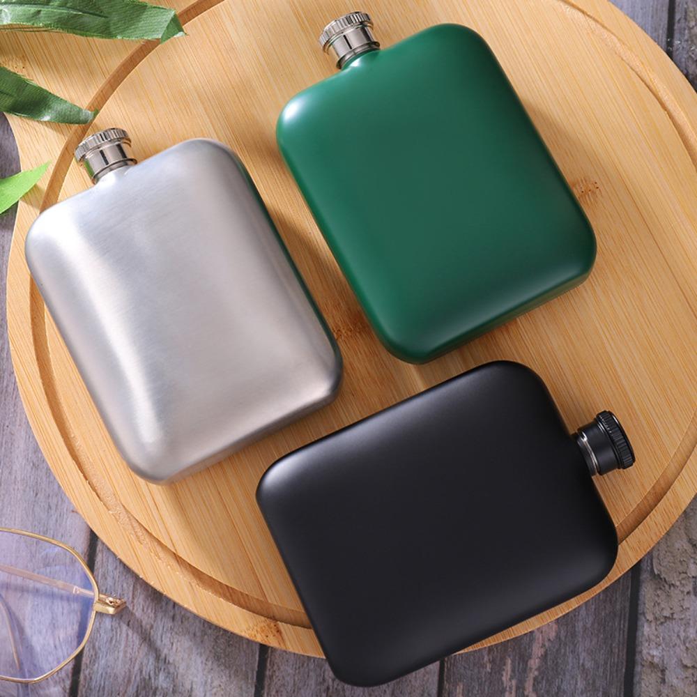 304 Stainless Steel Pocket Hip Flask with Funnel Drinking Pot Portable 6oz Wine Flagon Outdoor
