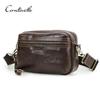 CONTACT'S мужские сумки на ремне из натуральной кожи высокого качества, мужские сумки на ремне в стиле ретро, ​​сумки-мессенджеры, сумки через плечо, кошельки-клатчи