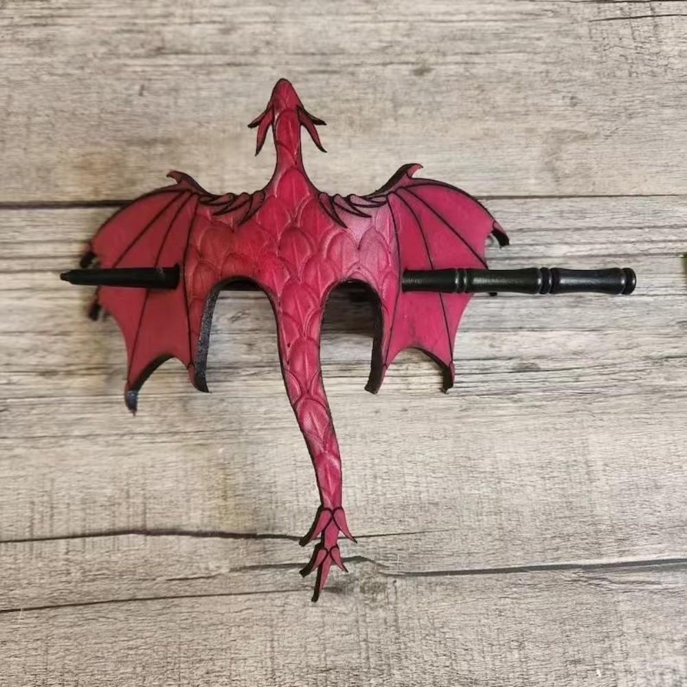 Gothic Flying Dragon Wing Hair Accessory With Wooden Stick Cosplay Dragon Hair Slide Women