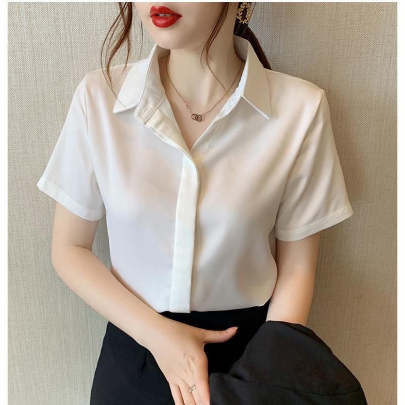 Женская летняя новая рубашка с короткими рукавами