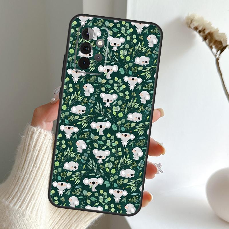 Cartoon Painting Animal Koala Case For Samsung Galaxy A16 A26 A36 A56 A55 A35 A15 A54 A34 A14 A52 A32 A12 A13 A33 A53 A17