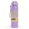 1PC Green Soup Minimalist Cartoon Text Print 750ml Portable Sports Water Bottle Leakproof Gym Outdoor Travel Drink Cup