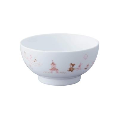 Noritake Рис Легкая Микроволновая печь и Посудомоечная машина Тонкий фарфор Миска 230 куб. см, 230 куб. см, Ступенька, Детская посуда, Безопасная, Розовая, (Армированный фарфор),