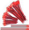 40× JST 2-Pin Connectors 22 AWG – 10cm & 15cm Cables – For LED, RC Batteries, Toys – High Quality – Red