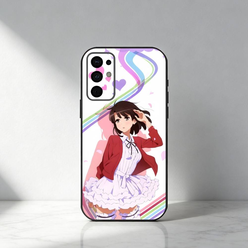Чехол для телефона M-Megumi Anime S-Saekano для Samsung S25, S24, S21, S22, S23, S20, Ultra, S26, Plus, Fe, Note, 5G Черный