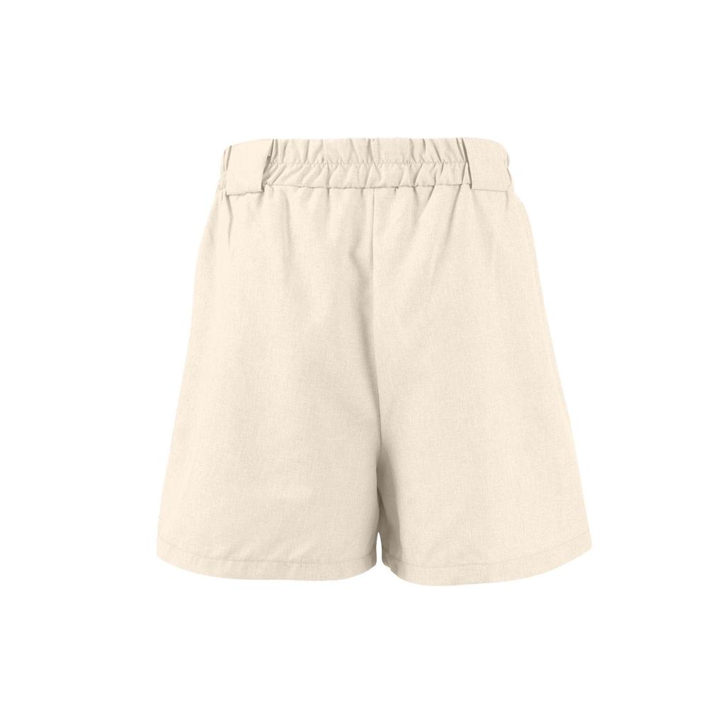 Women's Fashion Summer Solid Color High Waist Side Slit Pocket Casual Shorts