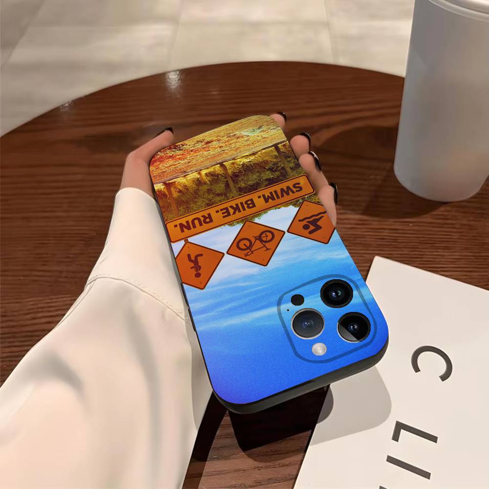 Чехол для телефона с дизайном «Триатлон: Плавание, Велосипед, Бег» для iPhone 17,16,15,14,13,12,11, Pro, X, Xs, Max, Plus Ударопрочный чехол