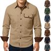 Men's Relaxed-Fit Casual Workwear Long-Sleeve Jacket Shirt
