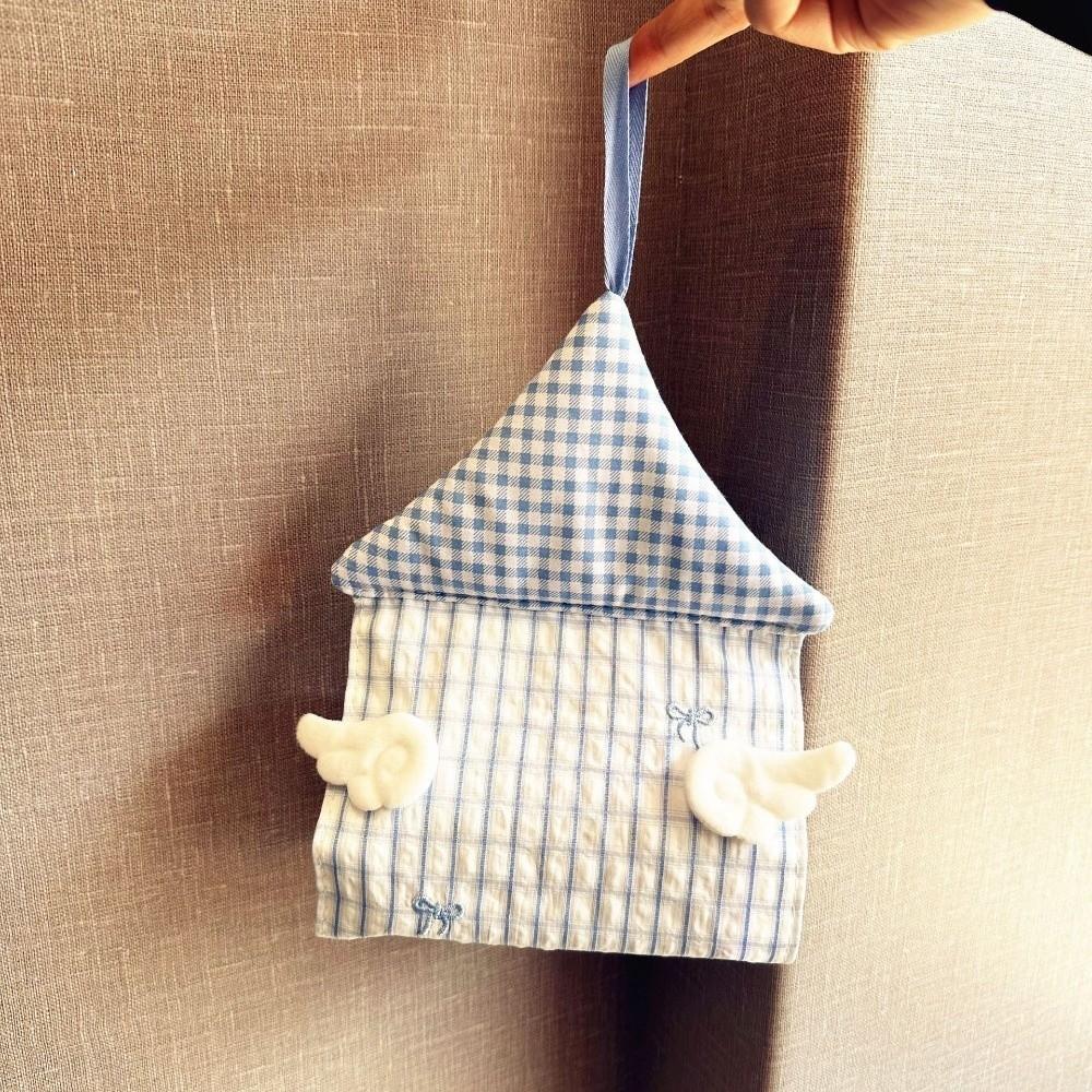 Stripe Grid Tissue Box Cover Wings Napkin Holder Creative Hanging Tissue Holder Desk