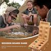 Bamboo Mancala Game with Folding Wooden Board 2 Player Colorful Natural Stone Chess Toy Travel Kids Adults Educational Pebble Pieces Strategic Game