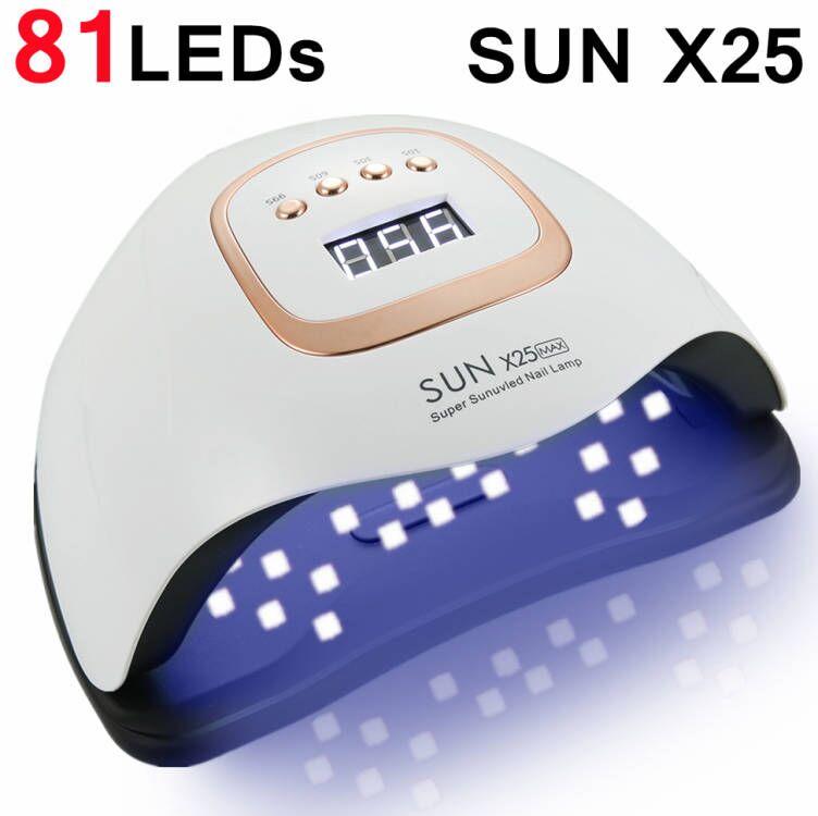 380 Вт новая сушилка для ногтей SUNX25 MAX УФ-светодиодная лампа для маникюра 81 бусина гель-отверждающая лампа для ногтей