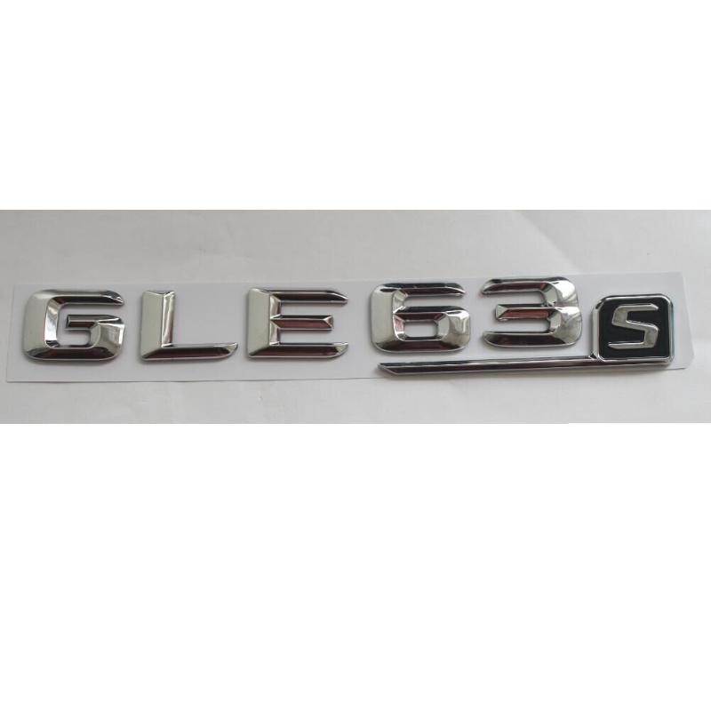 Chrome GLE63s Letters Trunk Emblems Badge Badges for GLE63 S AMG