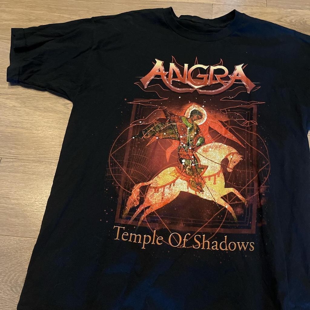 Футболка Angra Temple Of Shadows, короткий рукав, хлопок, черная, мужская, размеры от S до 5XL SA488