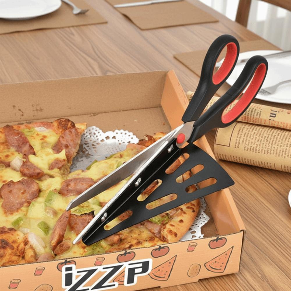 Stainless Steel Detachable Pizza Scissor 2 in 1 Scallion Scissor Creative Pizza Cutter Salad