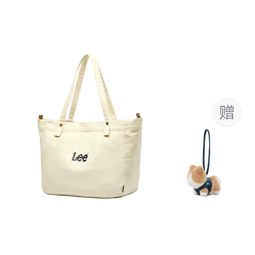 New Lee Canvas Shoulder Bag Regular Unisex Ecru LE240063M-903