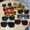 New Fashionable Classic Square Men'S Sunglasses Retro Neutral Large Frame Street High End Cycling Sunscreen Sunglasses
