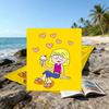 1pc Lizzie McGuire Y Sus Locuras1 Beach Towel, Beach and Seaside Swimming Pool Equipment, Fashion Pattern, Rectangular, Travel Essentials