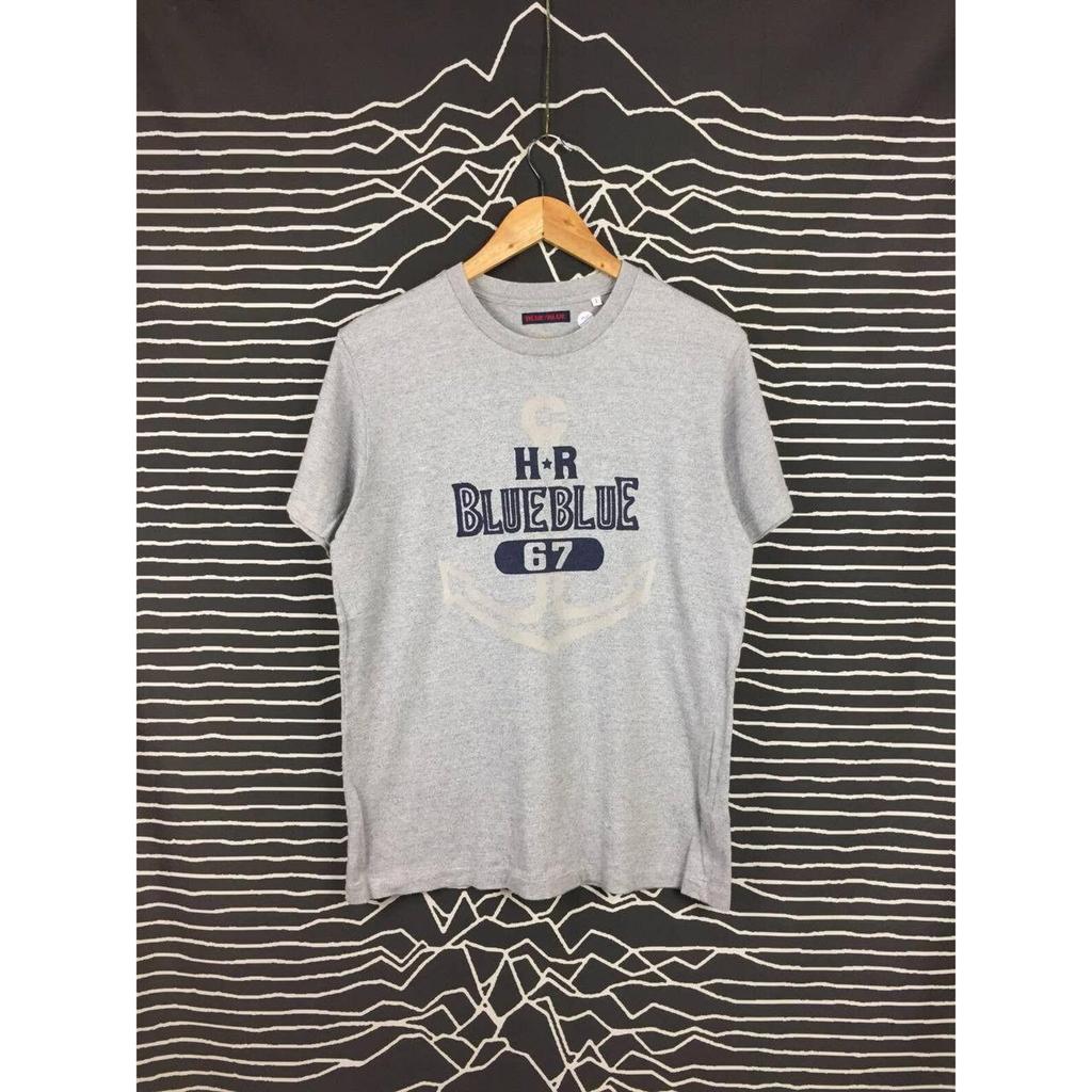 Vtg Blue Blue Japan Indigo Japan Kapital Raw Denim Logo Tee