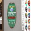 Exquisite Printing Wooden Surfboard Bright Marine Steering Wall Board Wooden Sign   Home