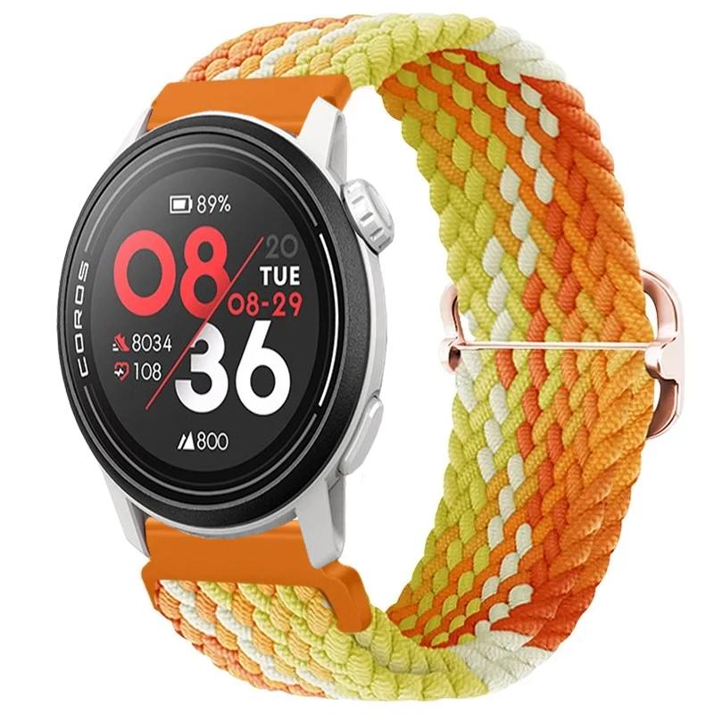 Нейлоновый плетеный ремешок 20/22 мм для COROS APEX 4/PACE Pro/4 3 2 Регулируемый браслет для CMF Watch 3/2/1 Pro Suunto Race 2/S/Run