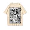 ONE PIECE Joint T-shirt Men's Straw Hat Kid Luffy Retro Printed Short-sleeved Summer Cotton Top Trendy Short T Men and Women