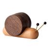 Wood Mug Coaster Heat Insulation Cute Snail Shape 5pcs Wooden Round Coasters with Magnet