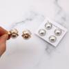 4 Pcs White Pearl Hijab Brooch Safty Strong Magnetic Clip Luxury Accessory No Hole Pins Brooches Magnet for Muslim Scarf