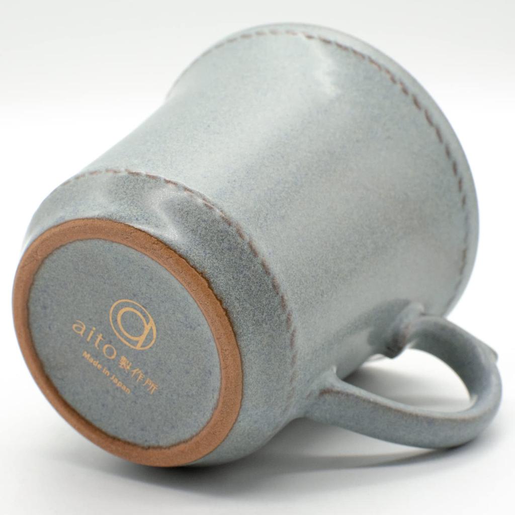 Aito (Aito) aito Seisakusho [Stitch] Mug, Approx. 350ml, Gray, Mino Ware, Microwave and Dishwasher Safe, Made in Japan, 111058