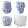 3D Rattan Flower Silicone Candle Mold Cup Aromatherapy Vase Plaster Mold Resin Model Home Wedding Decoration Candle Making Mould