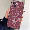 Y2k INS Чехол для телефона с граффити для iPhone17,16,15,14,13,12 Plus,Max Мягкий силиконовый черный чехол