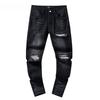 ZYLLO Fashion Американский Хай-стрит Дыры и Латки Трендовые Ретро Прямые ami Джинсы