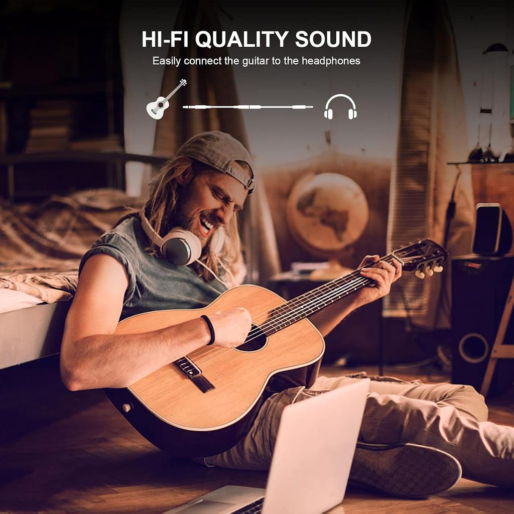 MOSWAG адаптер для наушников мм на мм 10 м удлинительный провод с гнездом на штекер, используемый для микширования гитарного фортепиано усилителя динамика 6.35 (1/4 дюйма) 3,5 (1/8