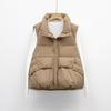 Осенне-зимний пуховый жилет без рукавов, термостойкий воротник, простой универсальный жилет на утином пуху, женская зимняя куртка