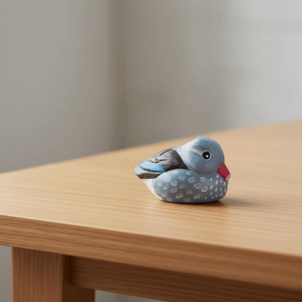 Декоративная деревянная статуэтка птицы из массива дерева, резьба по дереву, украшение в виде птицы, реквизит для фотосъемки