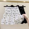 Женская повседневная короткая юбка с эластичным поясом и цветочным принтом, однотонная уличная мини-юбка А-силуэта