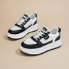 2025 Spring Women's Shoes New Breathable Little White Shoes Women's Korean Version Versatile Thick-soled Heightening Sports and Leisure Board Shoe