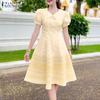 Sweetheart Neckline Casual Zanzea Women Summer Short Sleeve Print Dress